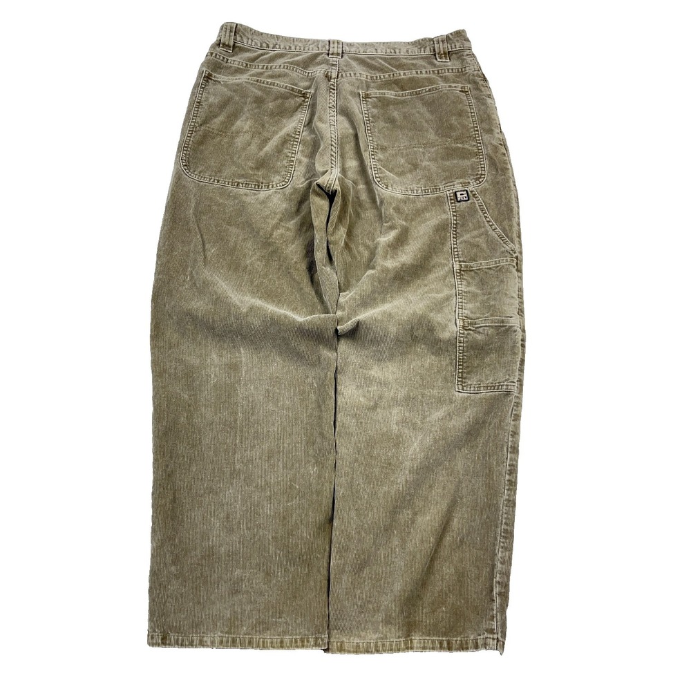 Vintage Chaps Ralph Lauren Pants Men 34x30 Olive Green Corduroy Carpenter Baggy